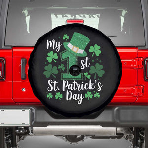Funny My 1st St Patrick's Day Spare Tire Cover Shamrock Glitter Print TS11 Black Print Your Wear