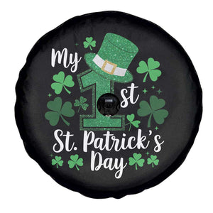 Funny My 1st St Patrick's Day Spare Tire Cover Shamrock Glitter Print TS11 Print Your Wear