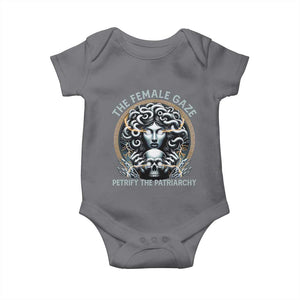 The Female Gaze Petrify The Patriarchy Baby Onesie Feminist TS11 Charcoal Print Your Wear