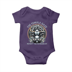 The Female Gaze Petrify The Patriarchy Baby Onesie Feminist TS11 Purple Print Your Wear