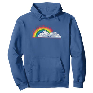 Take A Look It's In A Book Hoodie Reader Lover Librarian Rainbow TS11 Royal Blue Print Your Wear