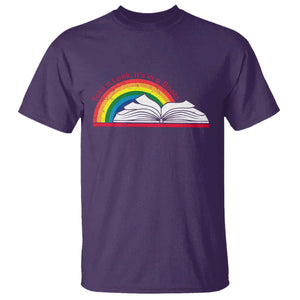 Take A Look It's In A Book T Shirt Reader Lover Librarian Rainbow TS11 Purple Print Your Wear