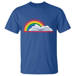 Take A Look It's In A Book T Shirt Reader Lover Librarian Rainbow TS11 Royal Blue Print Your Wear