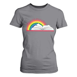 Take A Look It's In A Book T Shirt For Women Reader Lover Librarian Rainbow TS11 Charcoal Print Your Wear