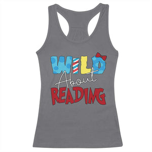 Funny Wild About Reading Racerback Tank Top Reader Lover Librarian TS11 Charcoal Print Your Wear