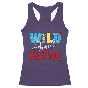 Funny Wild About Reading Racerback Tank Top Reader Lover Librarian TS11 Purple Print Your Wear