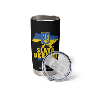 Slava Ukraini Heroyam Slava Tumbler Cup Vintage Ukrainian Flag TS11 Print Your Wear