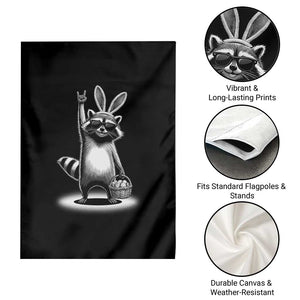 Retro Easter Raccoon Bunny Rock Hand Trash Panda Garden Flag TS11 Print Your Wear