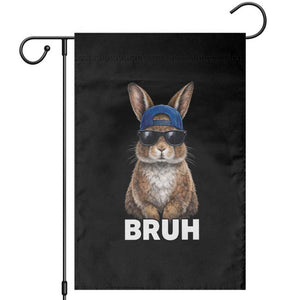 Funny Easter Bruh Bunny Sunglasses Meme Garden Flag TS11 Black Print Your Wear