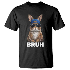 Funny Easter Bruh Bunny Sunglasses Meme T Shirt TS11 Black Print Your Wear