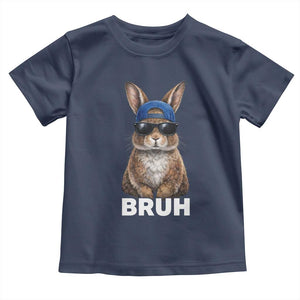 Funny Easter Bruh Bunny Sunglasses Meme Toddler T Shirt TS11 Navy Print Your Wear
