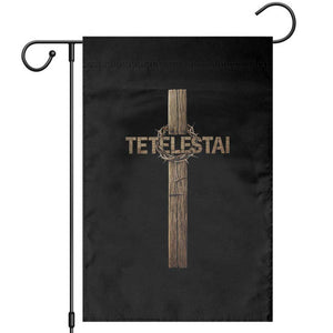 Christian Easter Resurrection Day Tetelestai Religious Cross Garden Flag TS11 Black Print Your Wear