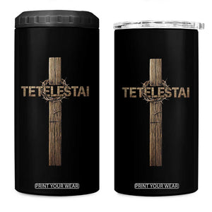 Christian Easter Resurrection Day Tetelestai Religious Cross 4 in 1 Can Cooler Tumbler TS11 One Size: 16 oz Black Print Your Wear