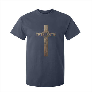 Christian Easter Resurrection Day Tetelestai Religious Cross T Shirt For Kid TS11 Navy Print Your Wear