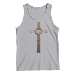 Christian Easter Resurrection Day Tetelestai Religious Cross Tank Top TS11 Athletic Heather Print Your Wear