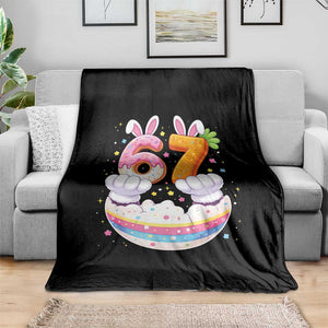 Funny Easter Day Bunny 67 Six Seven Meme Throw Blanket TS11 Print Your Wear