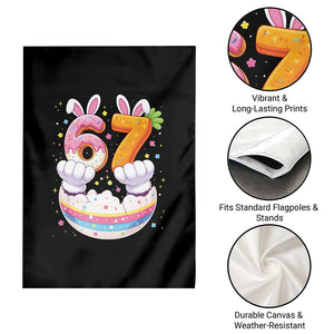 Funny Easter Day Bunny 67 Six Seven Meme Garden Flag TS11 Print Your Wear