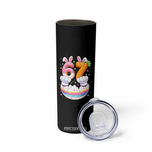 Funny Easter Day Bunny 67 Six Seven Meme Skinny Tumbler TS11 Print Your Wear