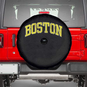 Retro Yellow Boston Massachusetts MA Vintage Throwback Running Spare Tire Cover TS11 Black Print Your Wear