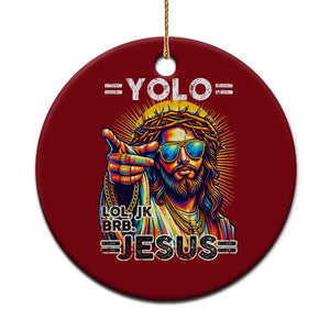 Funny Yolo Lol Jk BRB Christian Easter Ceramic Ornament Resurrection Jesus TS11 1pc Red Print Your Wear