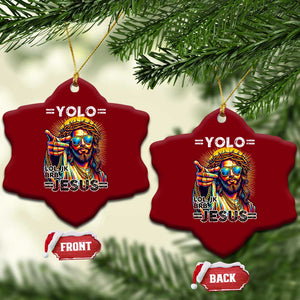 Funny Yolo Lol Jk BRB Christian Easter Ceramic Ornament Resurrection Jesus TS11 Print Your Wear