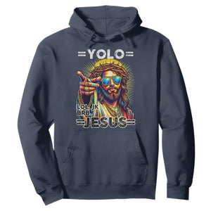 Funny Yolo Lol Jk BRB Christian Easter Hoodie Resurrection Jesus TS11 Navy Print Your Wear