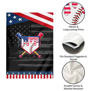 Funny Ice Cream Baseball Drip American Flag Garden Flag 4th Of July TS11 Print Your Wear