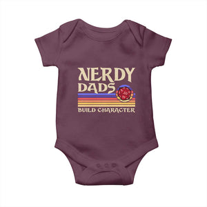 Nerdy Dad Baby Onesie Funny Fathers Day RPG Gaming D20 Tabletop TS11 Maroon Print Your Wear