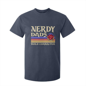 Nerdy Dad T Shirt For Kid Funny Fathers Day RPG Gaming D20 Tabletop TS11 Navy Print Your Wear