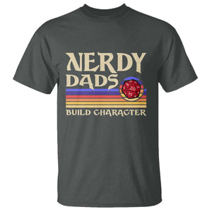 Nerdy Dad T Shirt Funny Fathers Day RPG Gaming D20 Tabletop TS11 Dark Heather Print Your Wear