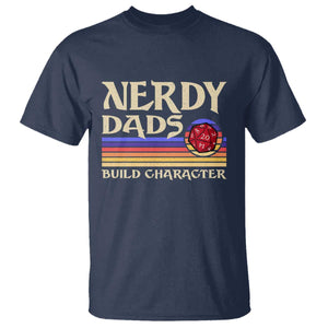 Nerdy Dad T Shirt Funny Fathers Day RPG Gaming D20 Tabletop TS11 Navy Print Your Wear