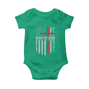 Man of God Husband Dad Protector Baby Onesie Christian Dad Fathers Day TS11 Irish Green Print Your Wear