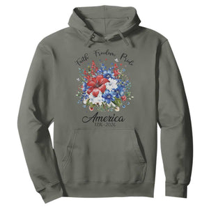 Floral 250th Anniversary Hoodie Faith Freedom Pride 4th of July 1776 2026