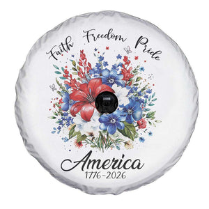 Floral 250th Anniversary Spare Tire Cover Faith Freedom Pride 4th of July 1776 2026