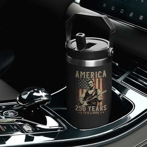 Abraham Lincoln Playing Guitar 4th July US 250th Anniversary Flip Straw Tumbler TS11 Print Your Wear