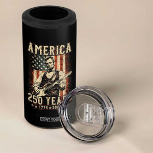 Abraham Lincoln Playing Guitar 4th July US 250th Anniversary 4 in 1 Can Cooler Tumbler TS11 Print Your Wear