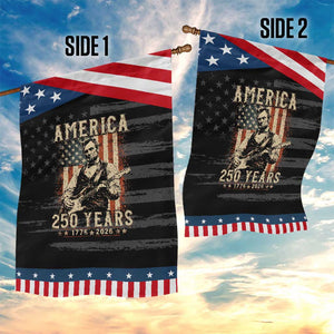 Abraham Lincoln Playing Guitar 4th July US 250th Anniversary Patriotic Garden Flag TS11 Print Your Wear