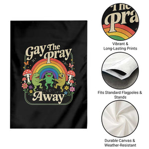 Gay The Pray Away Queer Frog LGBTQ Garden Flag TS11 Print Your Wear