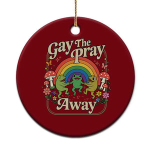Gay The Pray Away Queer Frog LGBTQ Ceramic Ornament TS11 1pc Red Print Your Wear