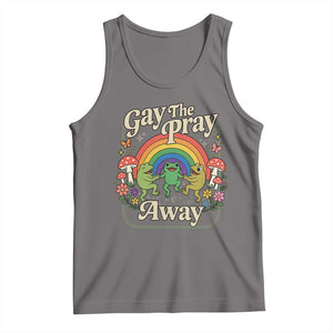 Gay The Pray Away Queer Frog LGBTQ Tank Top TS11 Deep Heather Print Your Wear