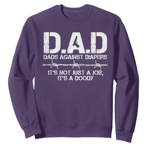 Dads Against Diapers It's Not Just A Job It's A Doody Sweatshirt Funny Gun New Dad