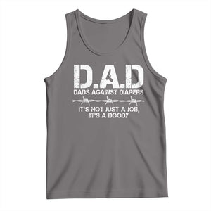 Dads Against Diapers It's Not Just A Job It's A Doody Tank Top Funny Gun New Dad