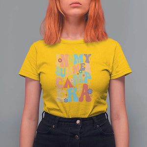In My Summer Camp Era T Shirt For Women Camper Retro Groovy Summer Vacation TS11 Daisy Print Your Wear