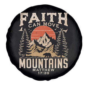Faith Can Move Mountains Spare Tire Cover Religious Christian Camping TS11 Print Your Wear