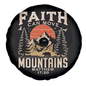 Faith Can Move Mountains Spare Tire Cover Religious Christian Camping TS11 Print Your Wear