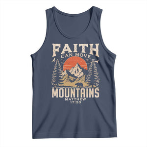 Faith Can Move Mountains Tank Top Religious Christian Camping TS11 Navy Print Your Wear