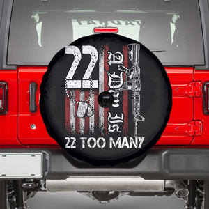 Suicide Awareness PTSD Veteran Spare Tire Cover 22 A Day Is Too Many Vintage American Flag TS11 Black Print Your Wear