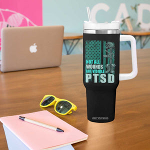 PTSD Awareness Not All Wounds Are Visible Tumbler With Handle PTSD Veteran Military Soldier TS11 Print Your Wear