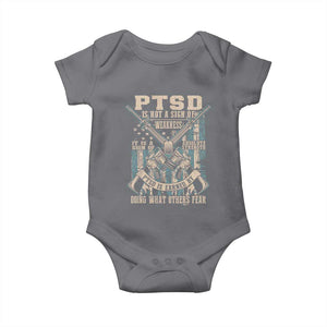 PTSD Veteran Baby Onesie PTSD Is Not A Sign Of Weakness It Is A Sign Of Absolute Strength TS11 Charcoal Print Your Wear
