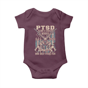 PTSD Veteran Baby Onesie PTSD Is Not A Sign Of Weakness It Is A Sign Of Absolute Strength TS11 Maroon Print Your Wear